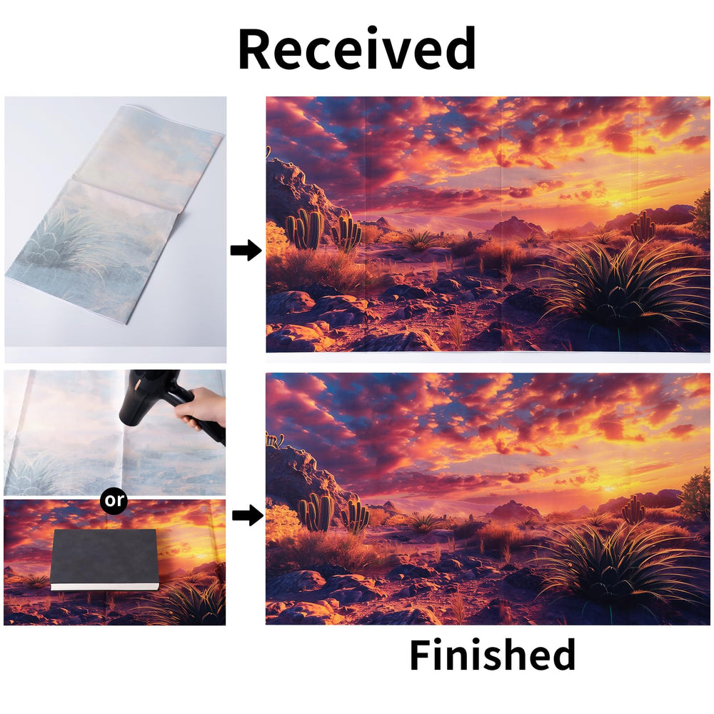 COMSUN 3-pack terrarium backgrounds offer bubble-free installation options