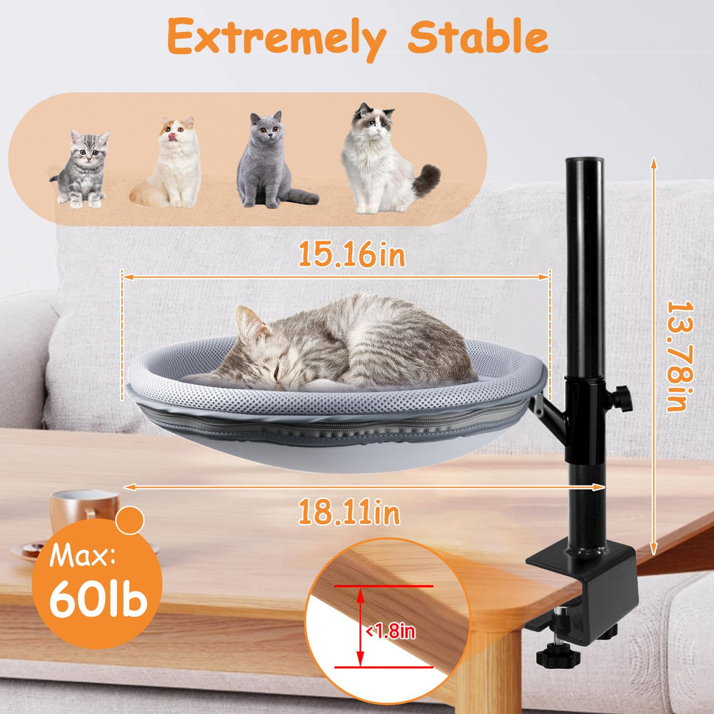 COMTAR desk-bed clamp-on setup for desks up to 2.5 inches thick.