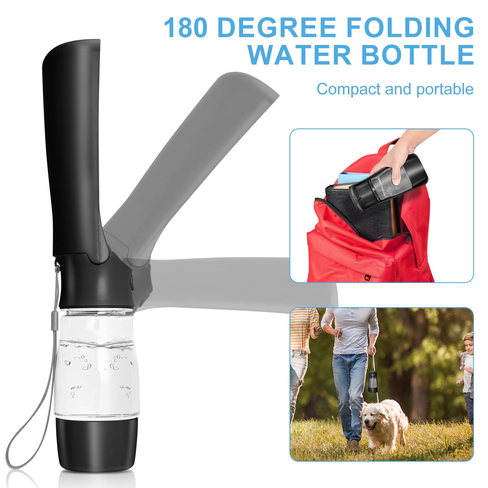 COMTENS dog water bottle leak-proof seal illustrates reliable spill-free travel