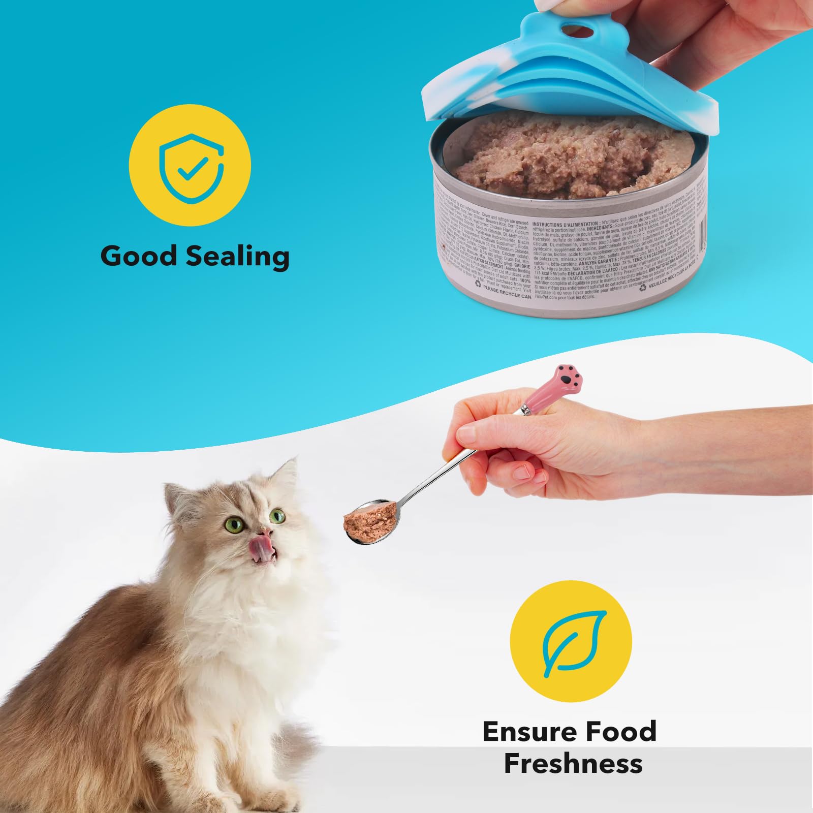 Comtim airtight silicone lids seal freshness and reduce odors