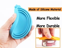 Comtim airtight-seal silicone lid demonstrates snug seal that helps keep pet food fresh