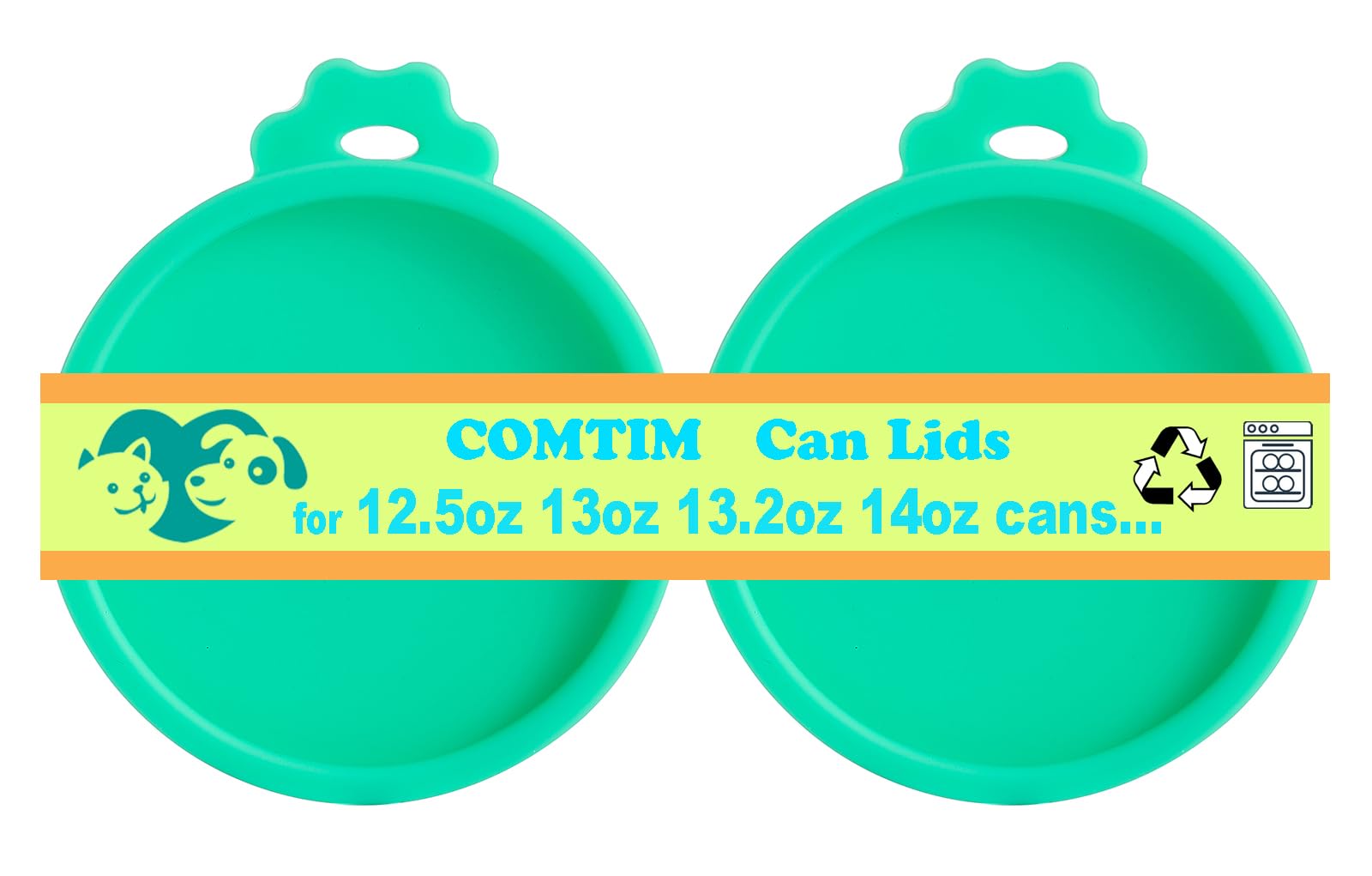 Comtim can covers silicone lid closeup showing flexible seal for freshness.