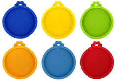 Comtim cat can lids for 3oz cans shown open for easy access and freshness