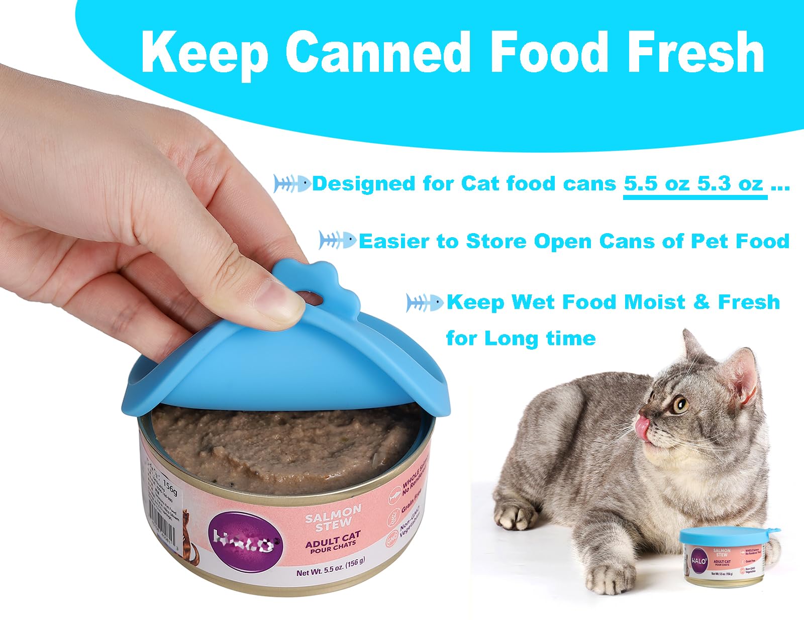 Comtim cat lids multiuse shows lids suitable for human canned foods too.