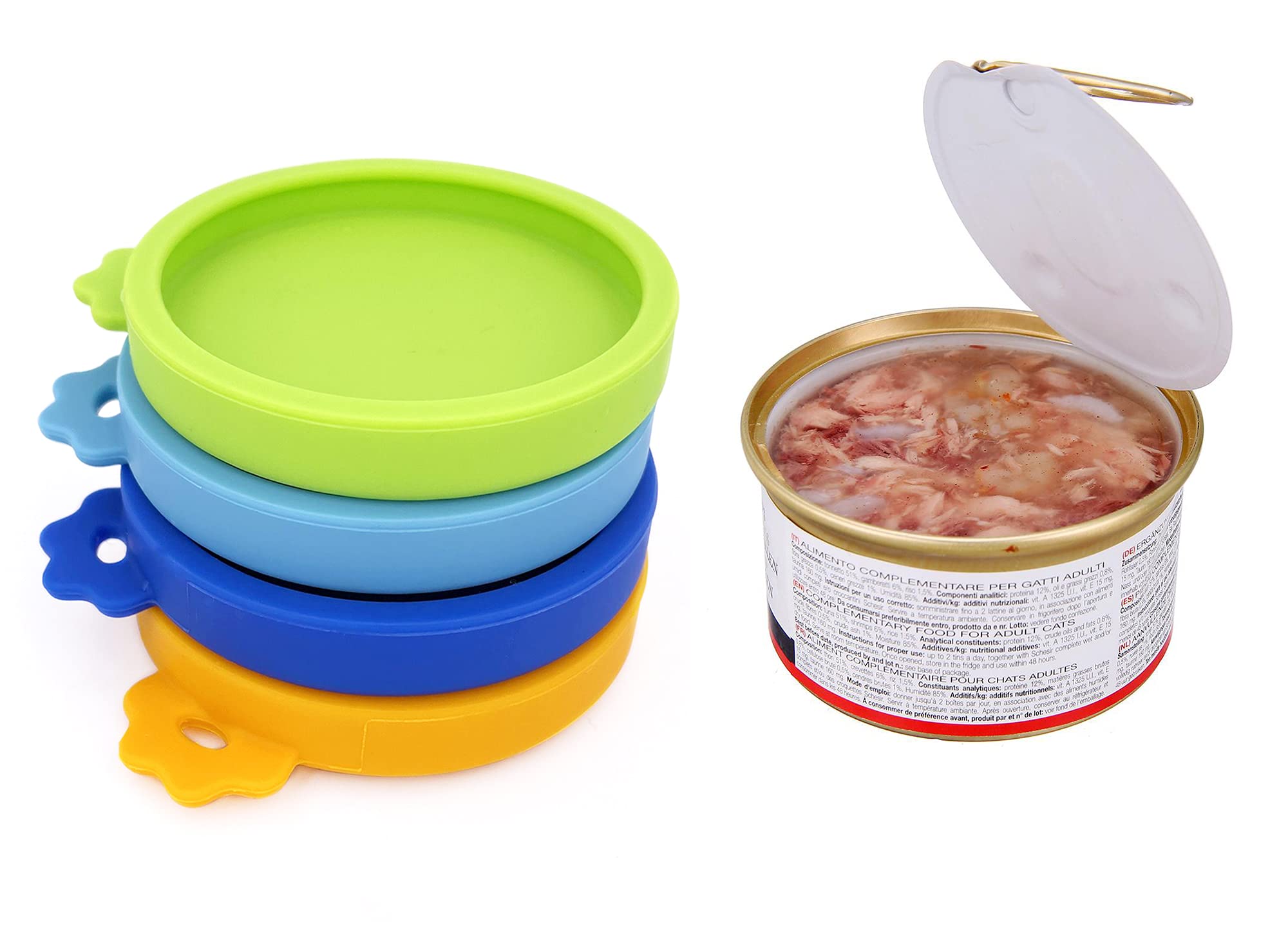 Comtim compact lid set covers varied small can sizes for quick reuse