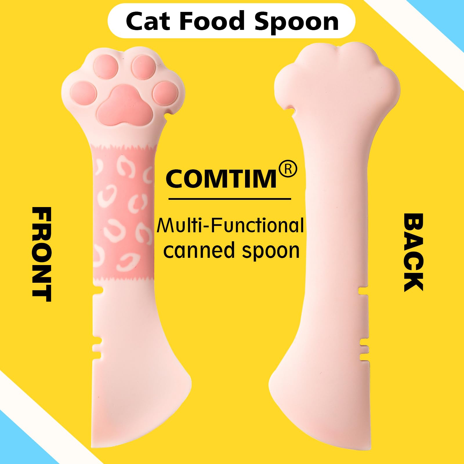 Comtim food-spoon-edge-scoop enabling thorough bottom-edge scooping