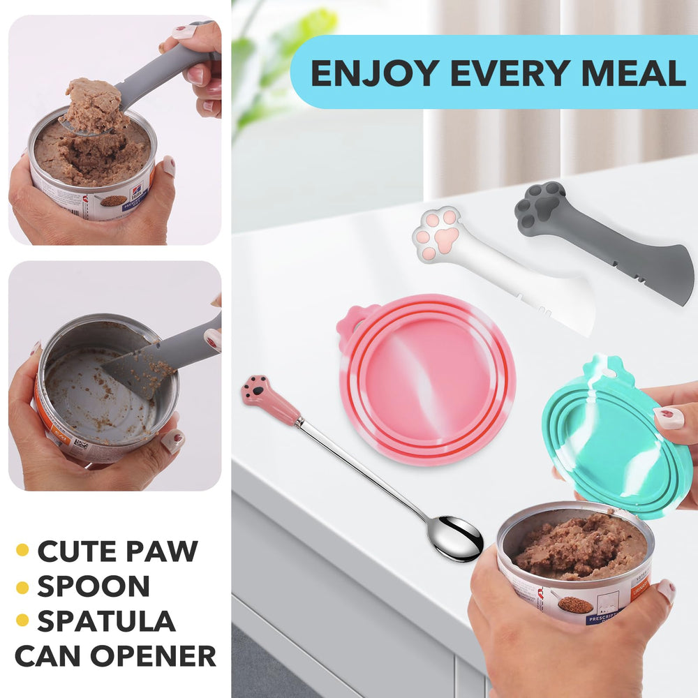 Comtim paw-shaped cat spoons ready to scoop every bite