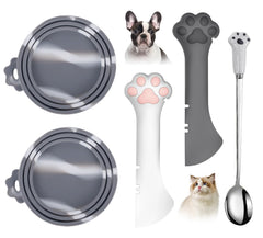 Comtim silicone can lids fitted on cans preserve moisture for pet meals