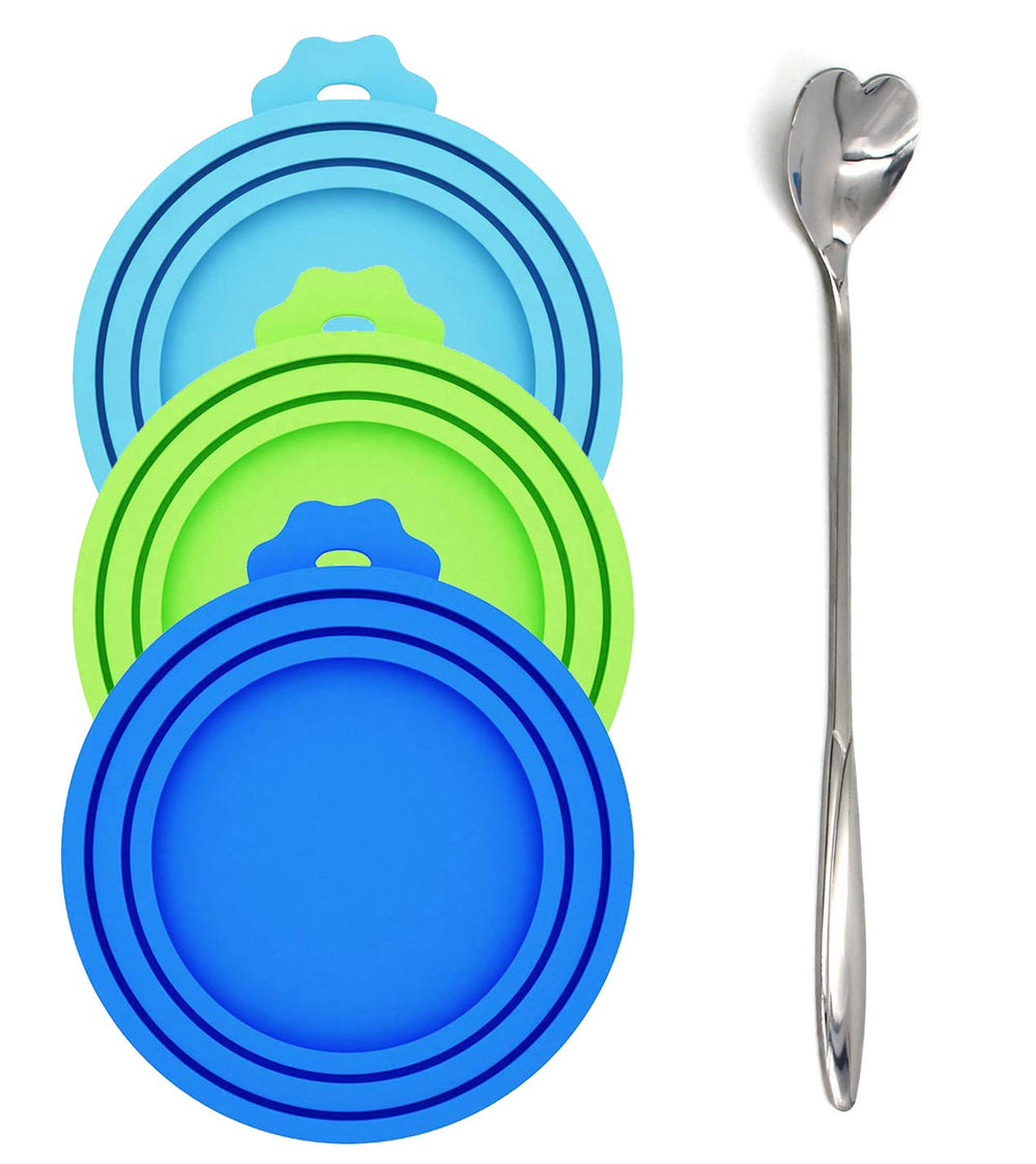 Comtim silicone can lids on a can keep dog food fresh and odor-free.