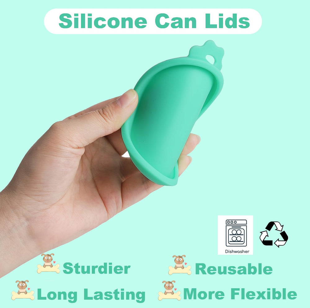 Comtim silicone can lids dishwasher-safe durability shown in closeup.