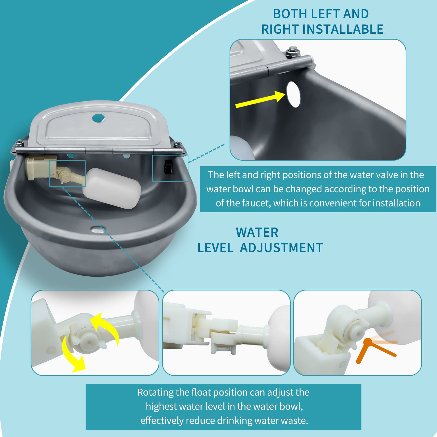 COMVIEE water bowl installation outdoors shows secure mounting for outdoor use