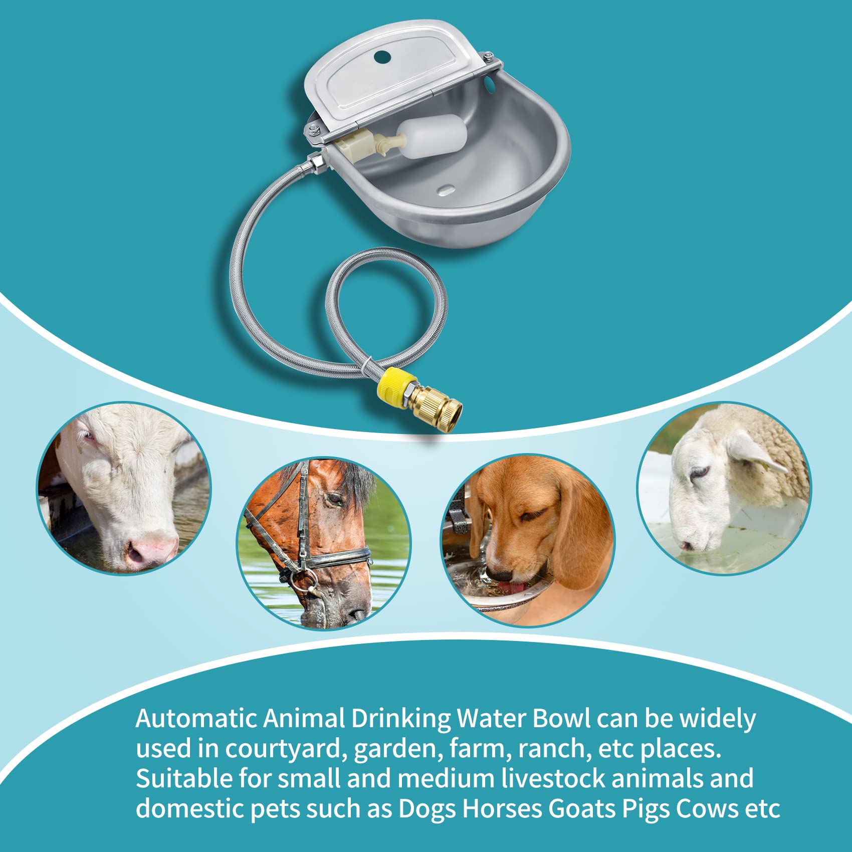COMVIEE water bowl in pasture provides steady hydration for animals