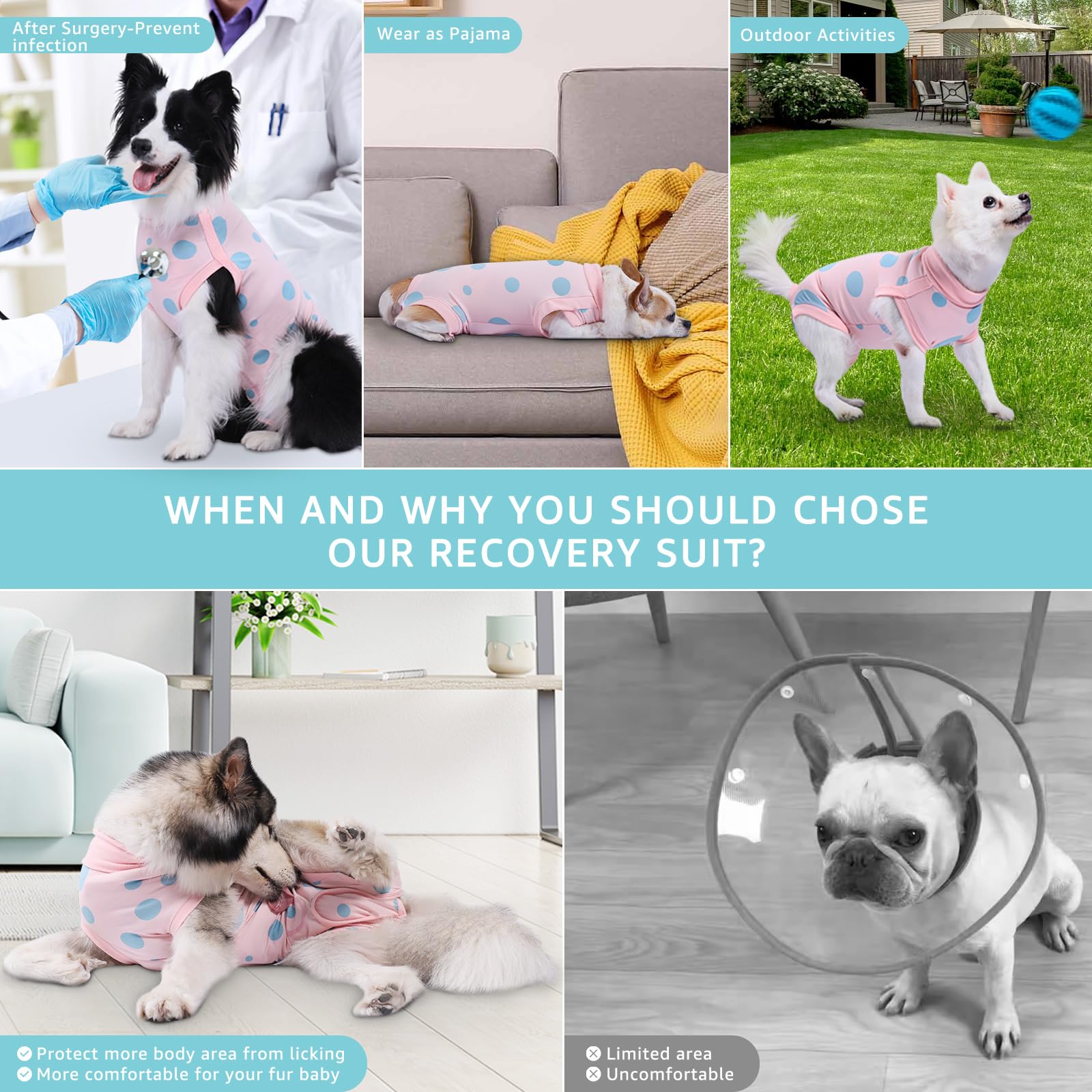 Comwish pink wound protection keeps sutures clean and home tidy during recovery.