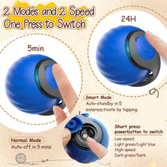 CONAMEI interactive cat toys ball blue side view shows engaging design for curious cats