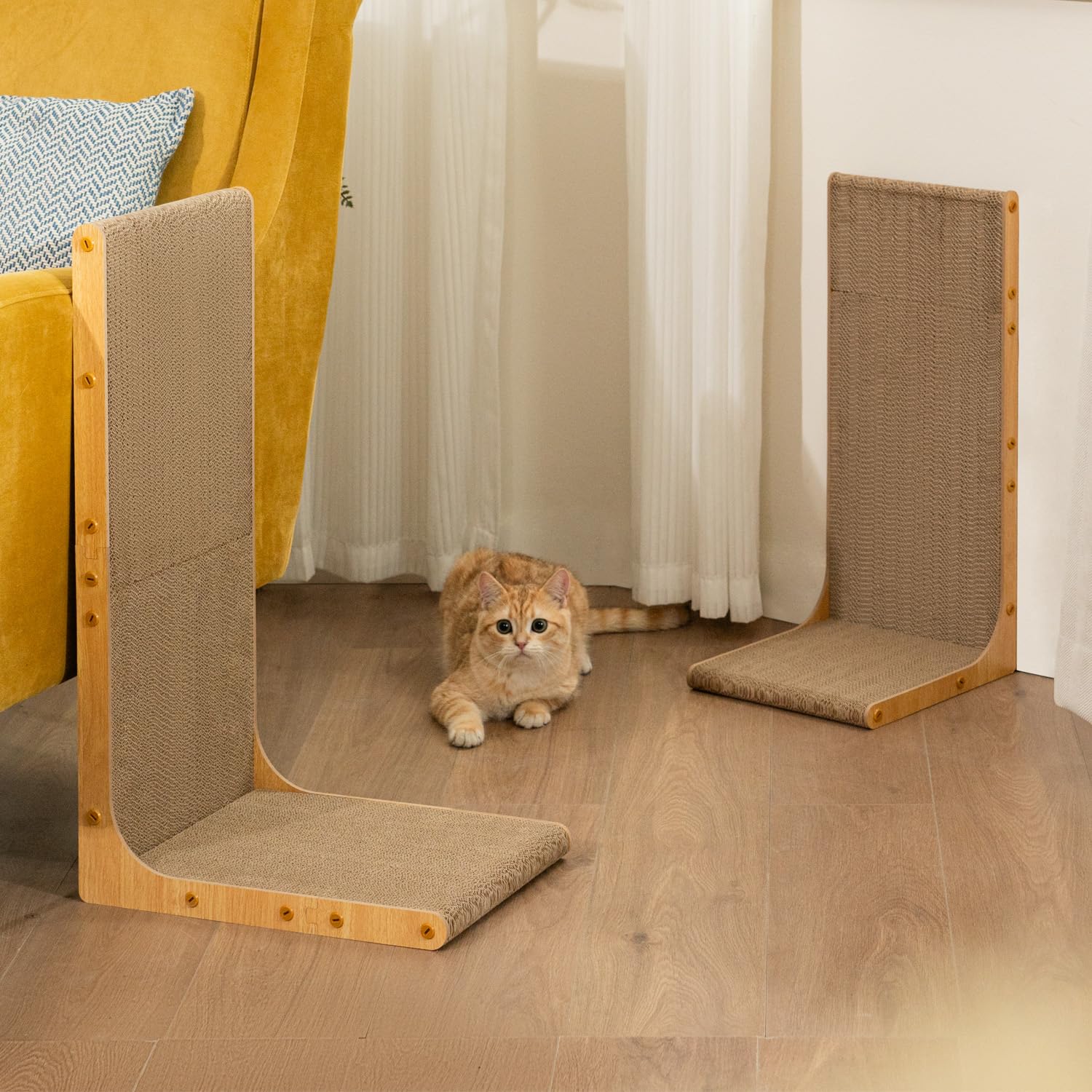 Conlun Cardboard Cat Scratcher installation guide video, easy setup instructions