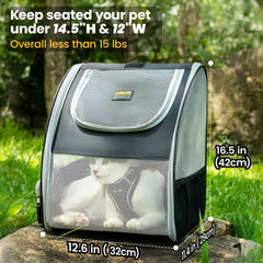 Conlun cat backpack shows breathable panels for pet comfort on the go