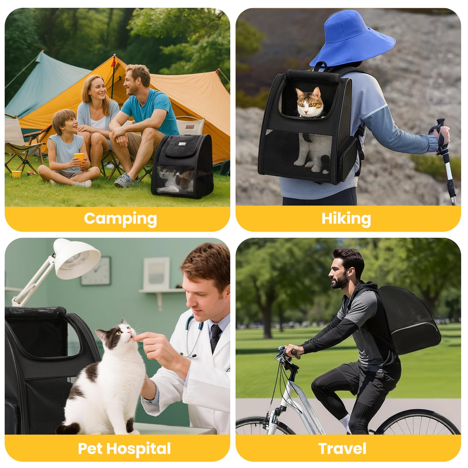 Conlun cat backpack airline-friendly design with luggage strap for airport ease.