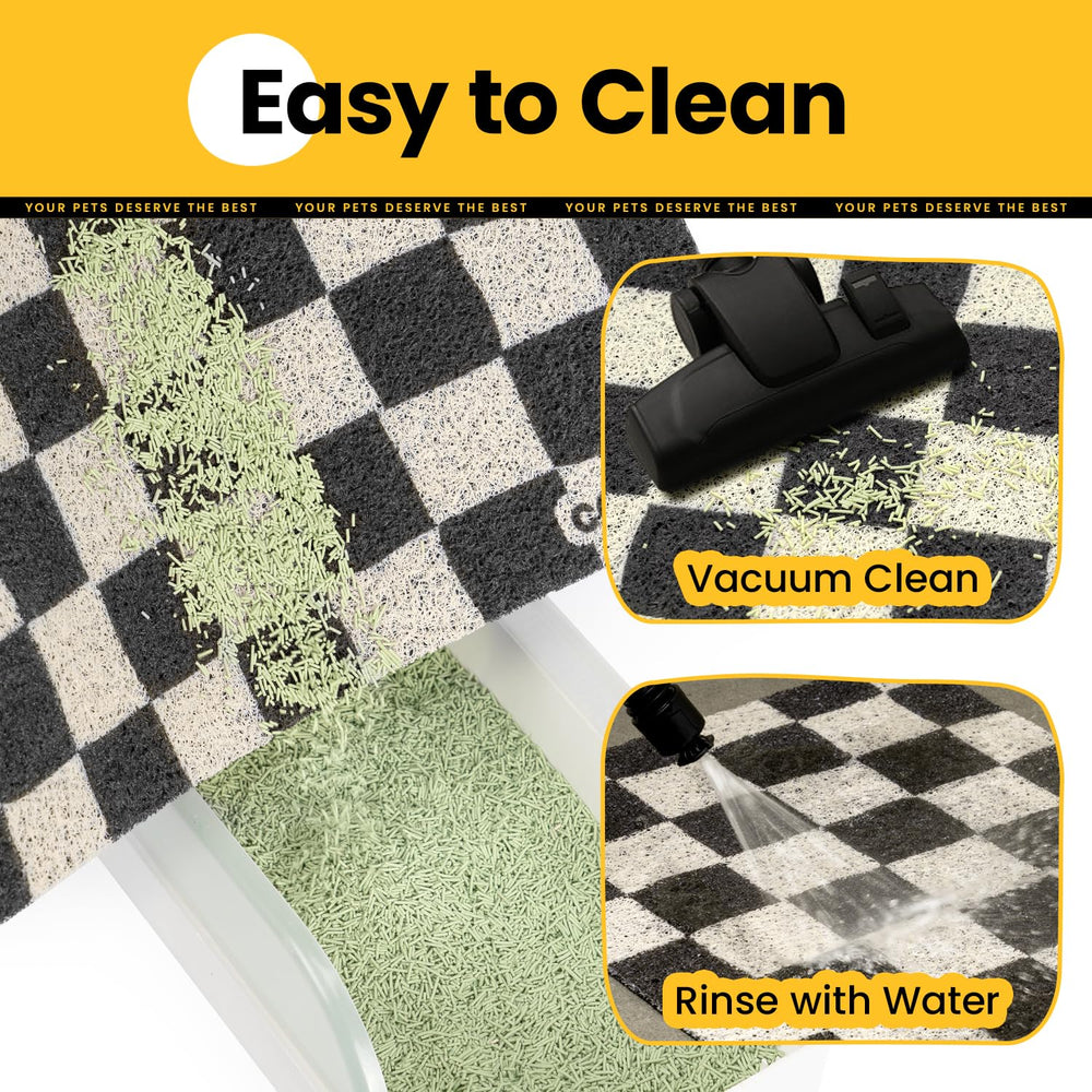 Conlun cat litter mat 24x17 inches demonstrates ample coverage