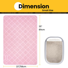 Conlun cat litter mat 35x23 pink wide view highlights large surface area