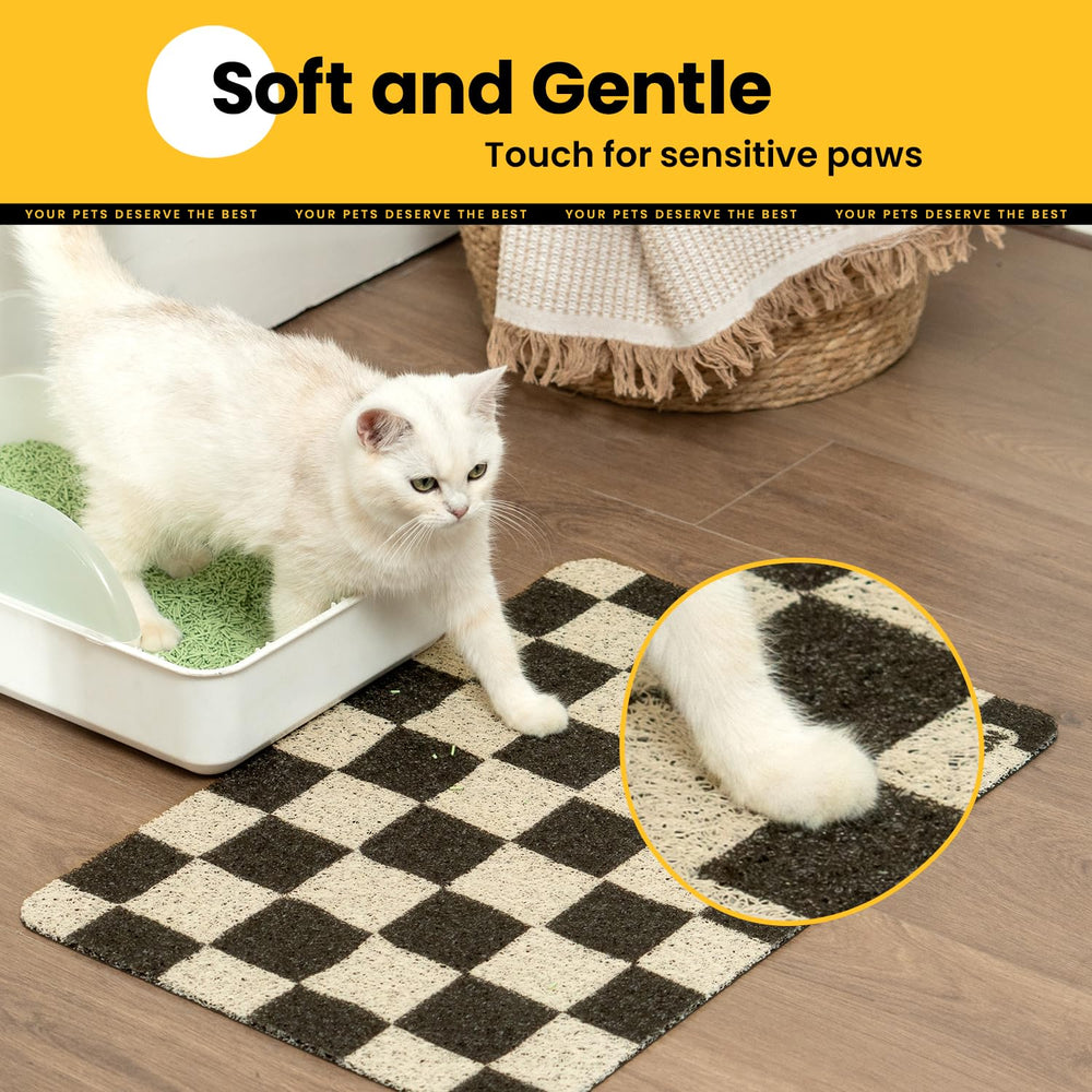 Conlun cat litter mat dense grooves trap litter from paws