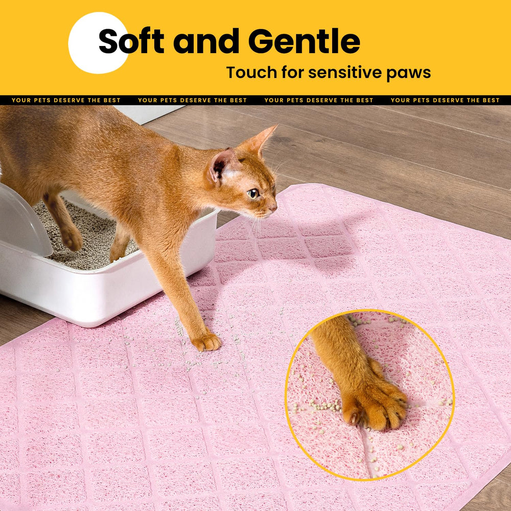 Conlun cat litter mat durable backing resists scratching and wear