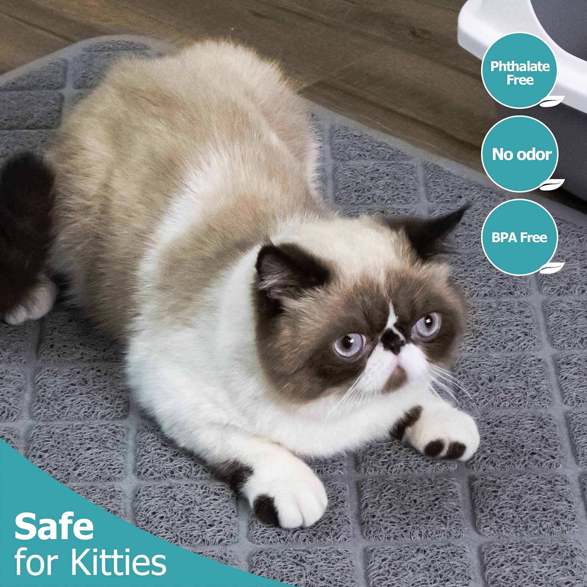 Conlun cat litter mat durable design resists cat scratching