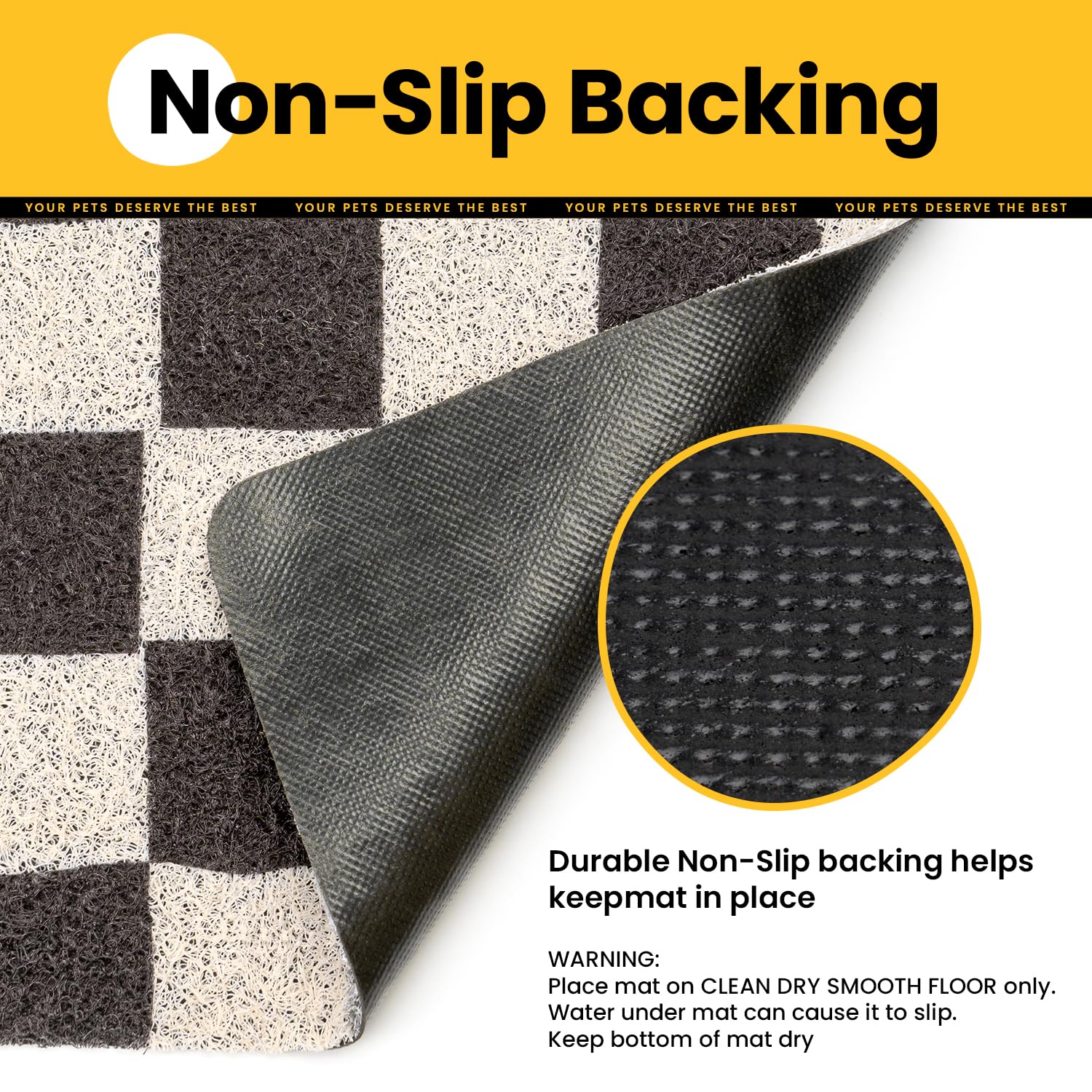 Conlun cat litter mat easy clean action with quick rinse