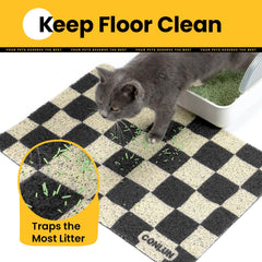 Conlun cat litter mat floor placement anti-slip keeps space clean