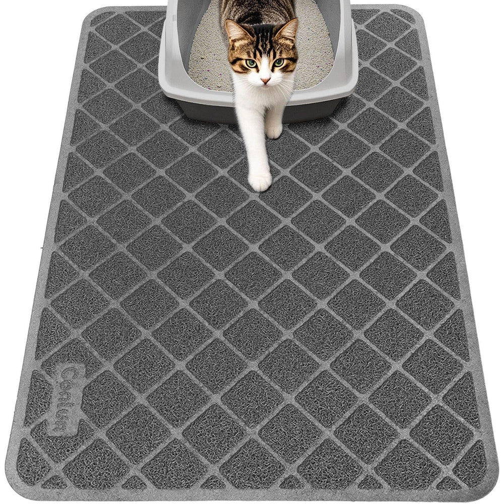 Conlun Cat Litter Mat grid close-up showing tight mesh trapping litter for cleaner floors