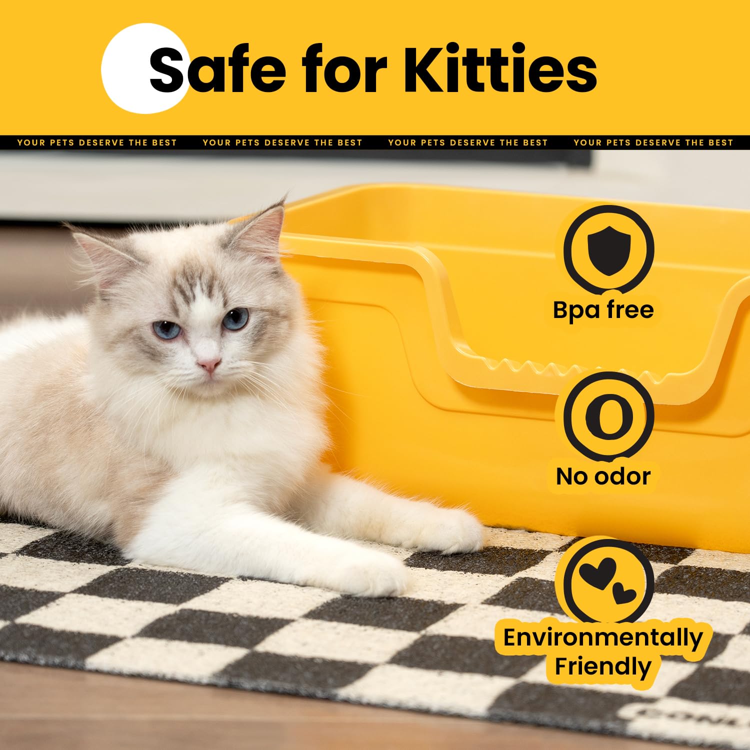 Conlun cat litter mat soft paws PVC feels gentle