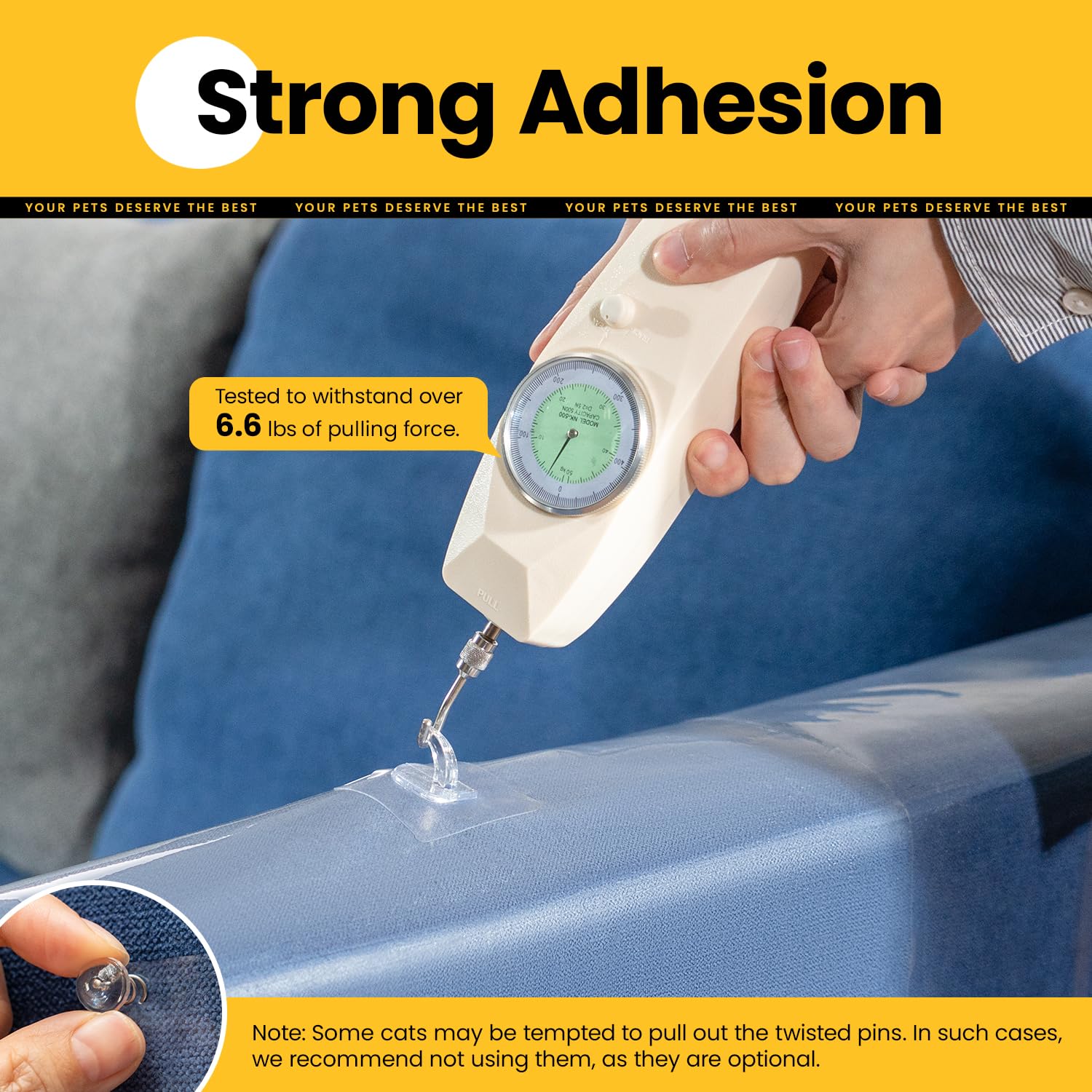 Conlun cat scratch protector easy-peel install with guide sticker for precise placement