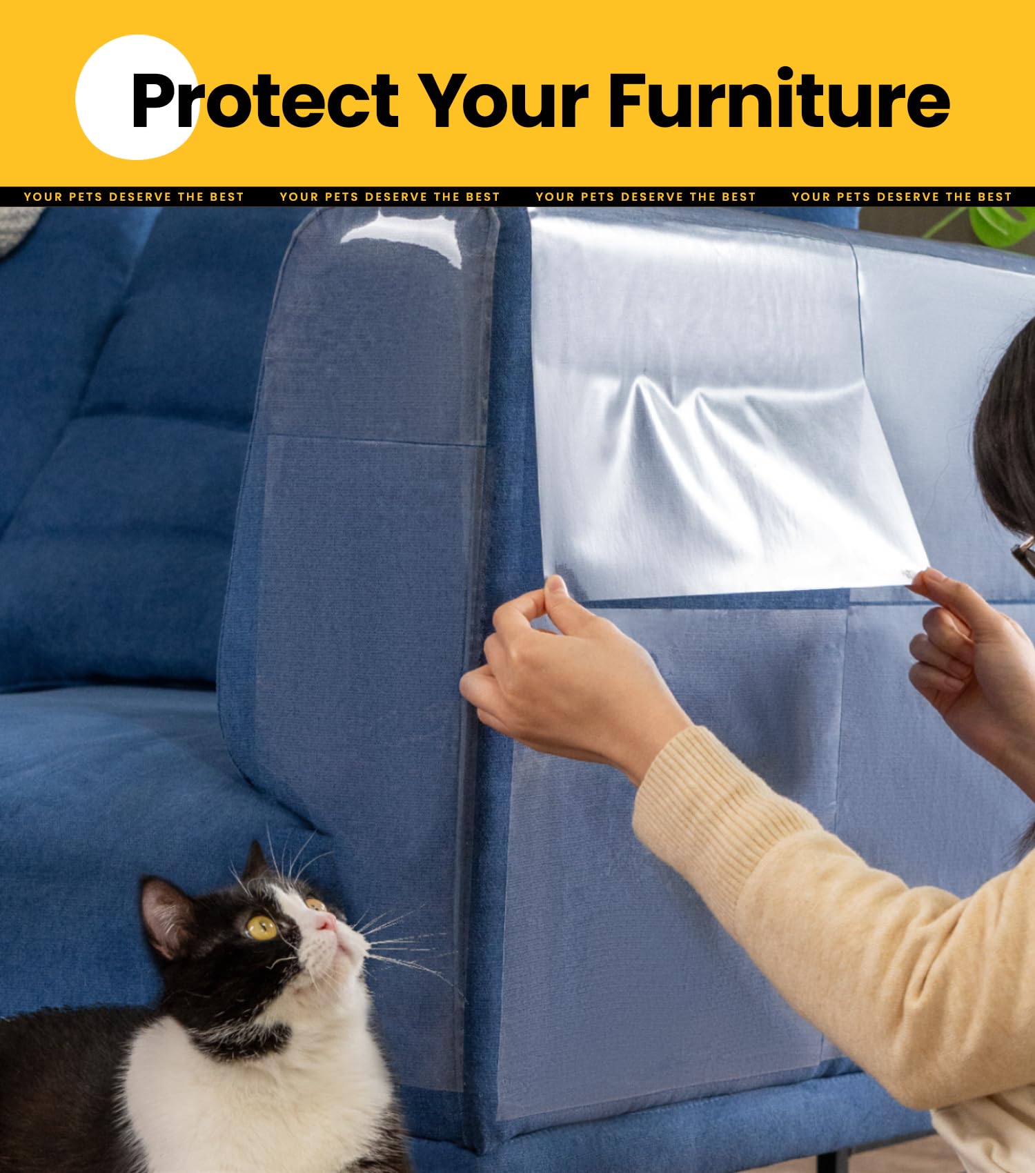 Conlun cat scratch protector suitable for sofas and chairs, adaptable to layouts