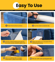 Conlun cat scratch protector transparent film keeps furniture looking pristine