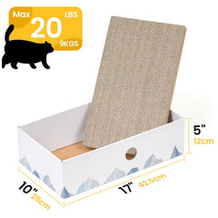 Conlun Cat Scratcher Box durable cardboard panel withstands energetic scratching sessions