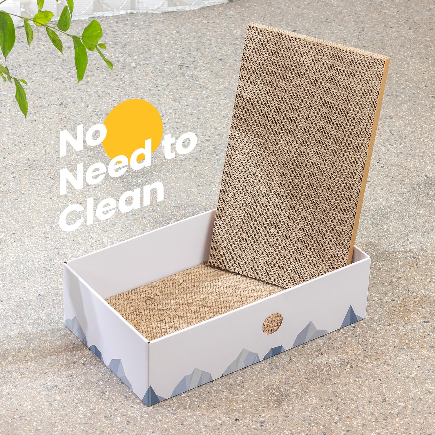 Conlun Cat Scratcher Box large white model suits medium-to-large cats