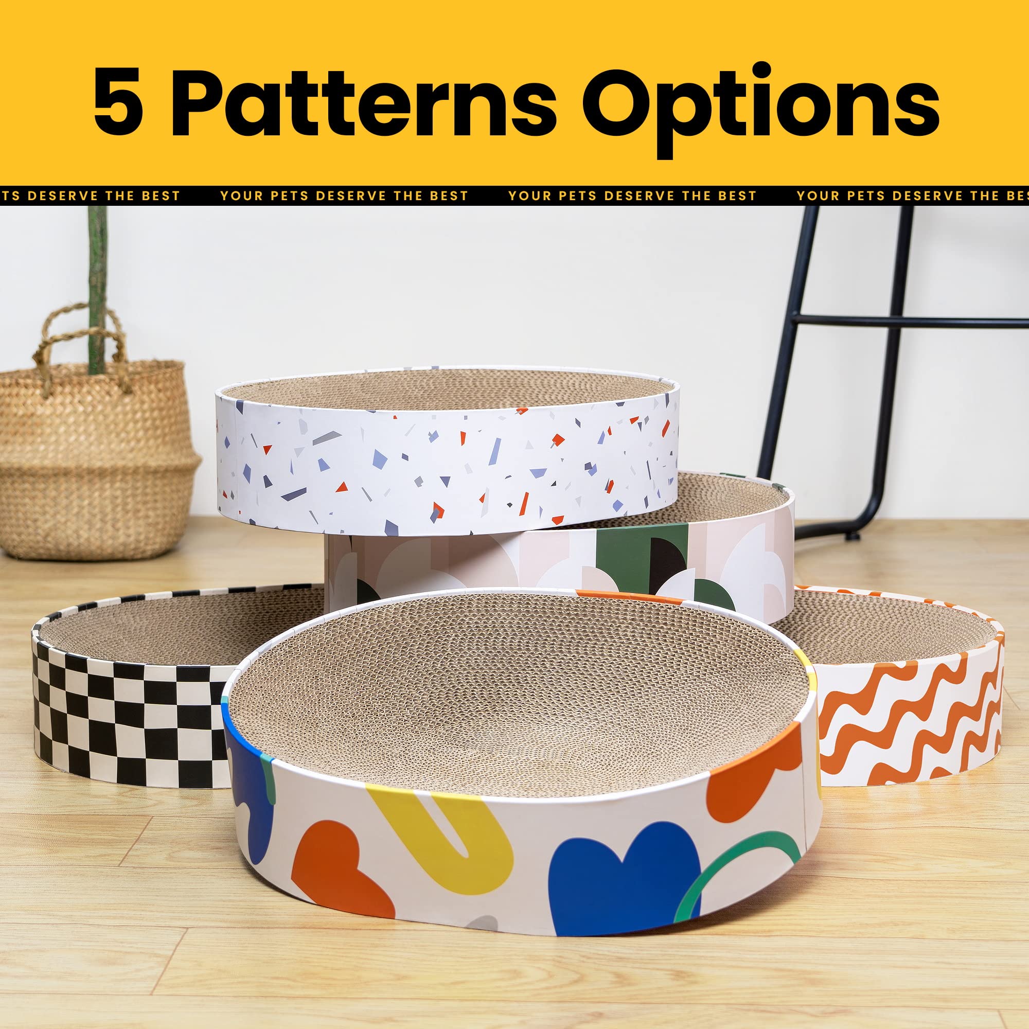 Conlun compact dimensions fit small spaces while offering full scratching and lounging.