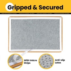 Conlun Cat Scratcher Mat hook-and-loop tapes enable flexible placement