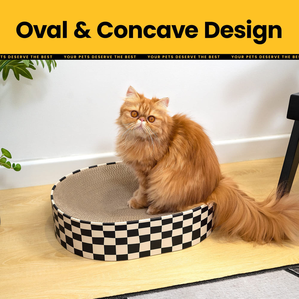 Conlun concave-surface scratch pad encourages natural scratching and stretching.