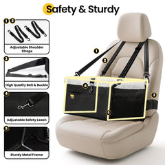 Conlun dog car seat booster cushion offers cozy rest with airflow.