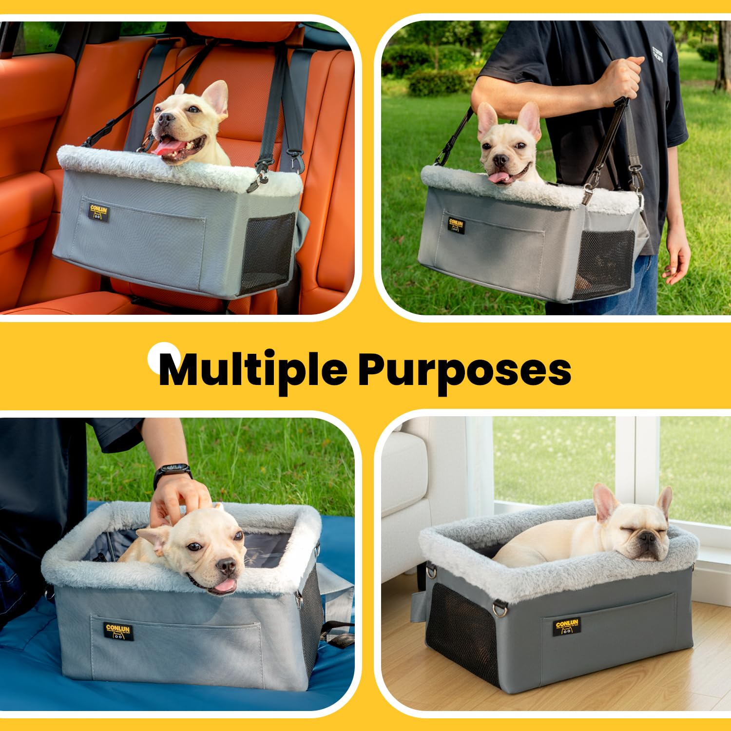 Conlun dual-mesh sides boost airflow for pet comfort.