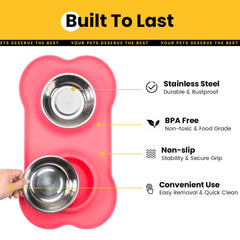 Conlun stainless steel bowls in mat with glossy finish and secure fit
