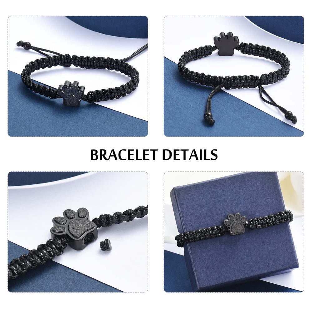 Constantlife bracelet black rope wrap detail for everyday remembrance.