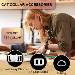 CooBigo cat-collar-accessories white pack for daily-use hardware