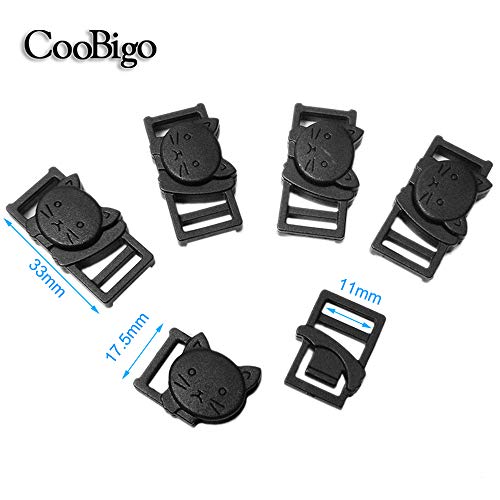 CooBigo cat-head breakaway buckle attached to paracord for DIY collars