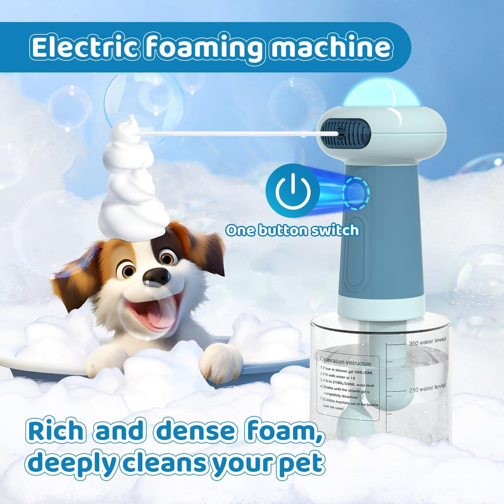 Coocake Electric Dog Shampoo Dispenser IPX7 design ensures splash-proof bath sessions
