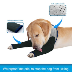 Coodeo dog recovery sleeve grey 2XL close-up fabric appears waterproof.
