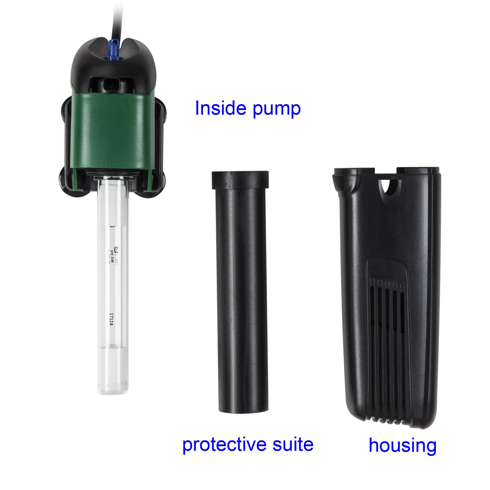 COODIA 5-watt pump detail highlights energy-efficient water circulation