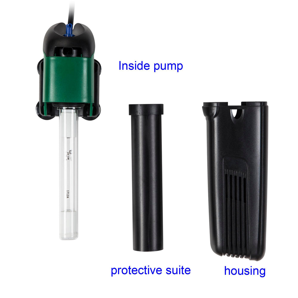 COODIA 5-watt pump detail highlights energy-efficient water circulation