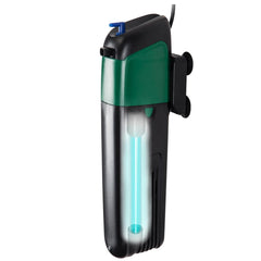 COODIA green-water killer internal-filter in-tank demonstrates rapid water clarification for healthy aquariums