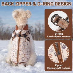 COOHAMS built-in harness clip demonstrates easy leash connection for controlled walking